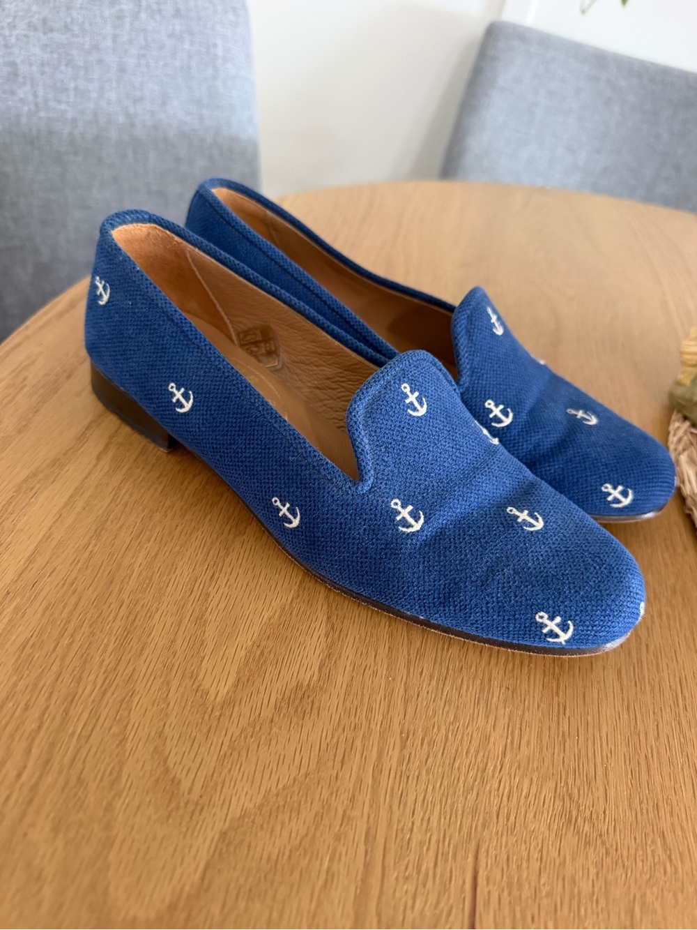 Stubbs & Wootton Palm Beach Blue Boating Anchor Sailing Nautical size 8 Woman’s